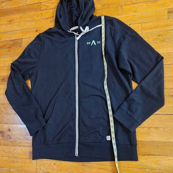 Marine Layer Full Zip Black Hoodie Jacket Size Large - Picture 8 of 8